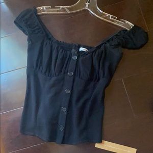 Reformation Cinched Button Top